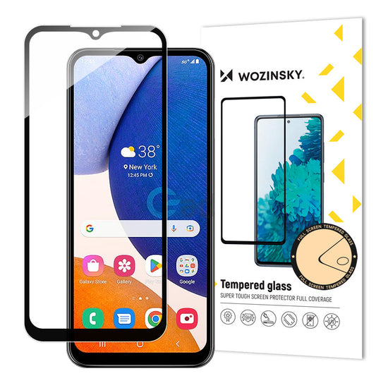 Pellicola protettiva WZK per Samsung Galaxy A14 A145 / A14 5G A146, Vetro, Colla completa, Nero