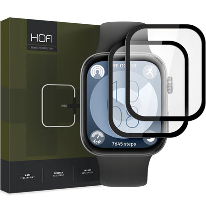 HOFI Hybrid PRO+ Cover protettiva per Huawei Watch Fit 3, set di 2 pezzi, plastica, nero 