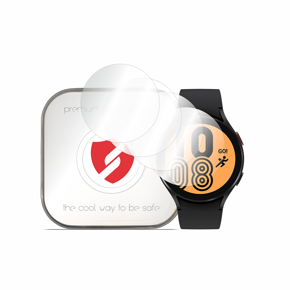 Pellicola Protettiva Smart Protection Premium Classic per Samsung Galaxy Watch4 44mm, Set da 4 pezzi, Plastica