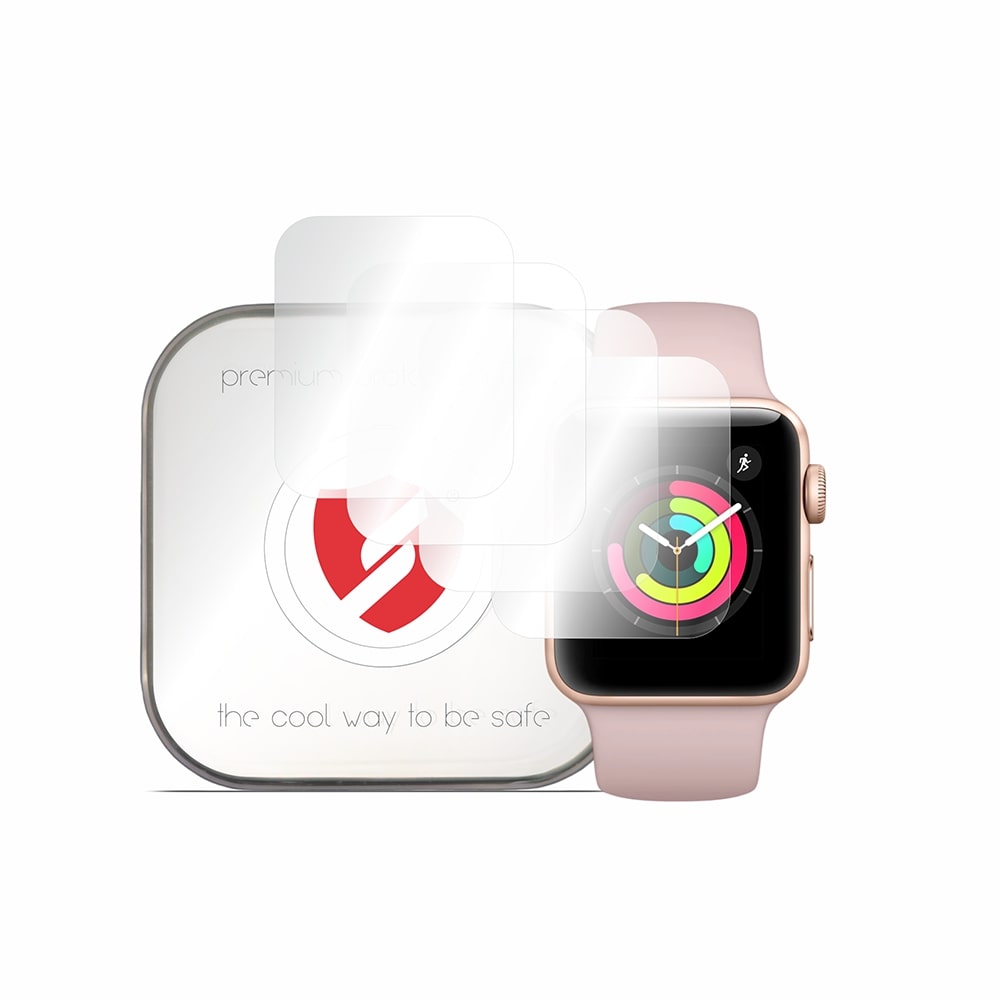 Pellicola Protettiva Smart Protection Premium Classic per Apple Watch 38mm Series, Set 4 pezzi, Plastica