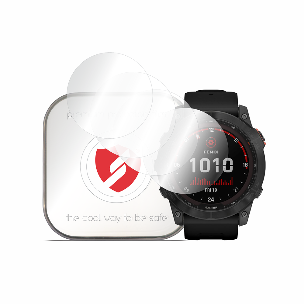Pellicola Protettiva Smart Protection Premium Classic per Garmin Fenix 7X, Set da 4 pezzi, Plastica