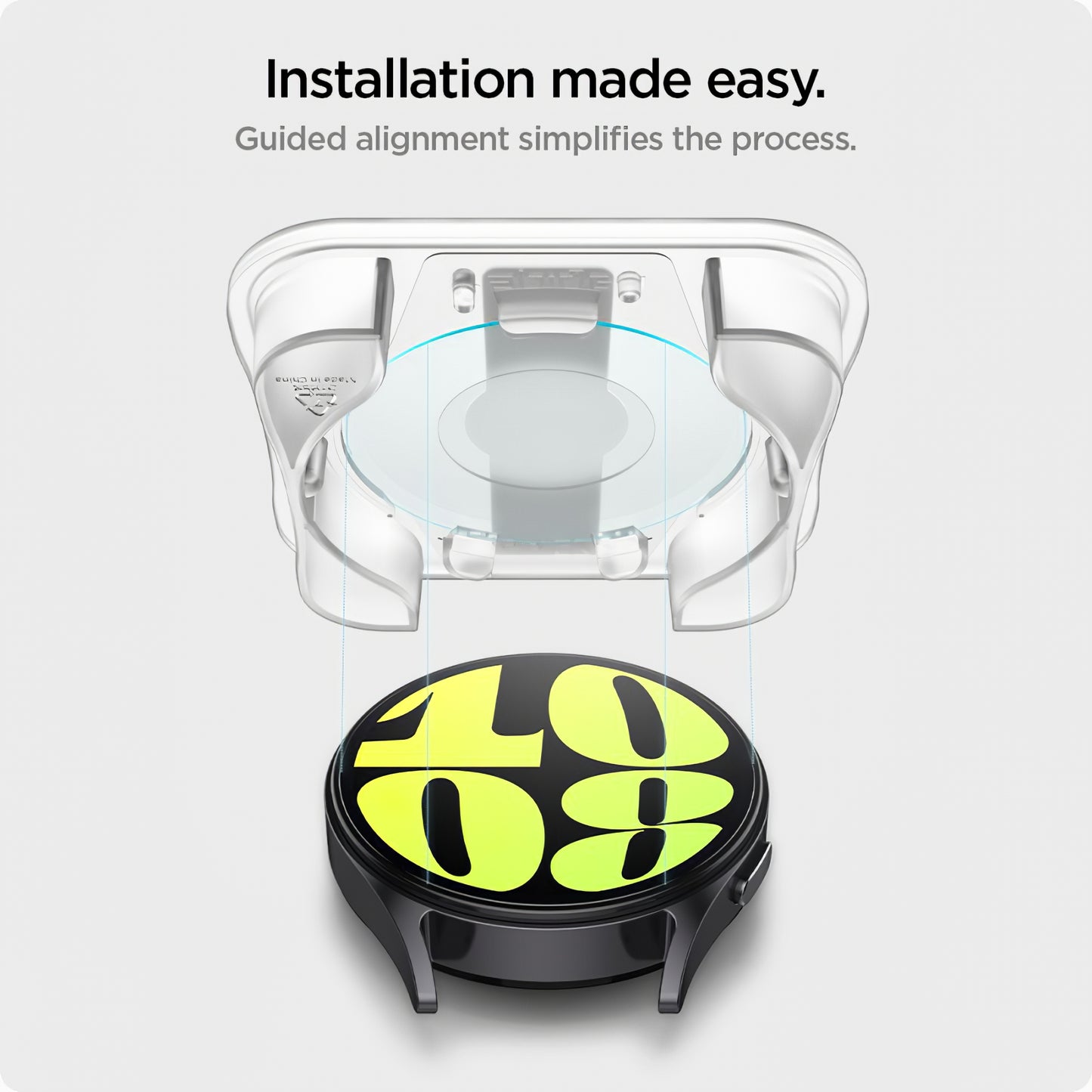 Pellicola Protettiva Spigen GlastR EZ FIT per Samsung Galaxy Watch7 / Watch6 / Watch5 / Watch4 44mm Series, Set 2 pezzi, Vetro Temperato AGL08493