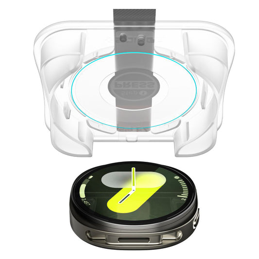 Pellicola Protettiva Spigen GlastR EZ FIT per Samsung Galaxy Watch8 44mm, Set 2 pezzi, Vetro Temperato AGL09874
