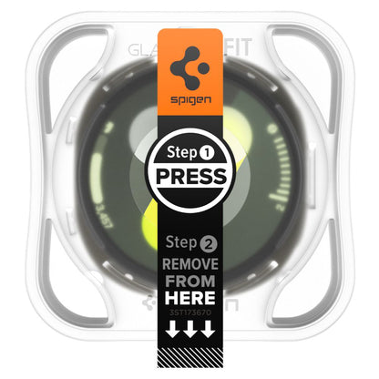 Pellicola Protettiva Spigen GlastR EZ FIT per Samsung Galaxy Watch8 44mm, Set 2 pezzi, Vetro Temperato AGL09874