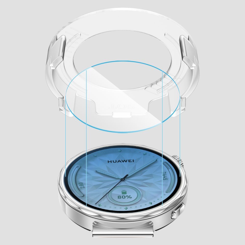 Pellicola Protettiva Tech-Protect Easy Set+ per Huawei Watch GT 5 41mm, Set 2 pezzi, Vetro Temperato