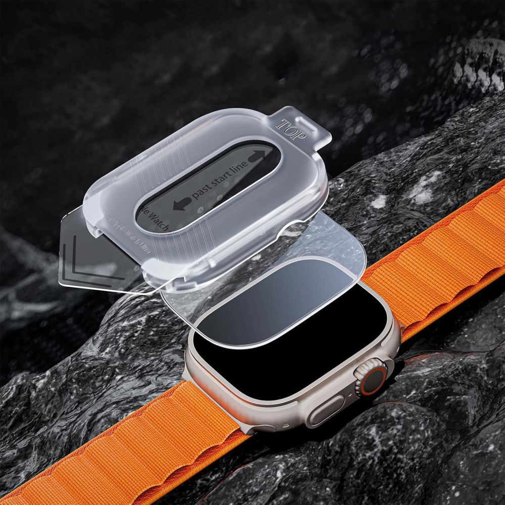 Tech-Protect Set di fogli protettivi supremi per Apple Watch Ultra Series, set di 2 pezzi, protezione del vetro 