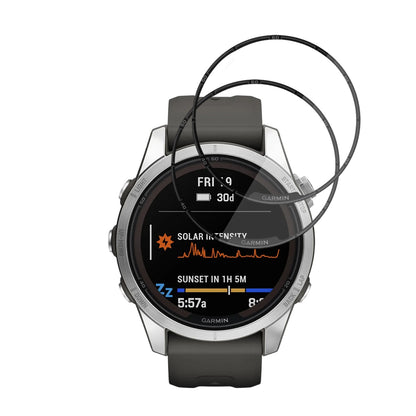 Pellicola Protettiva Techsuit Nano Flex per Garmin Fenix 7S Pro Solar, Set 2 pezzi, Plastica, Nera