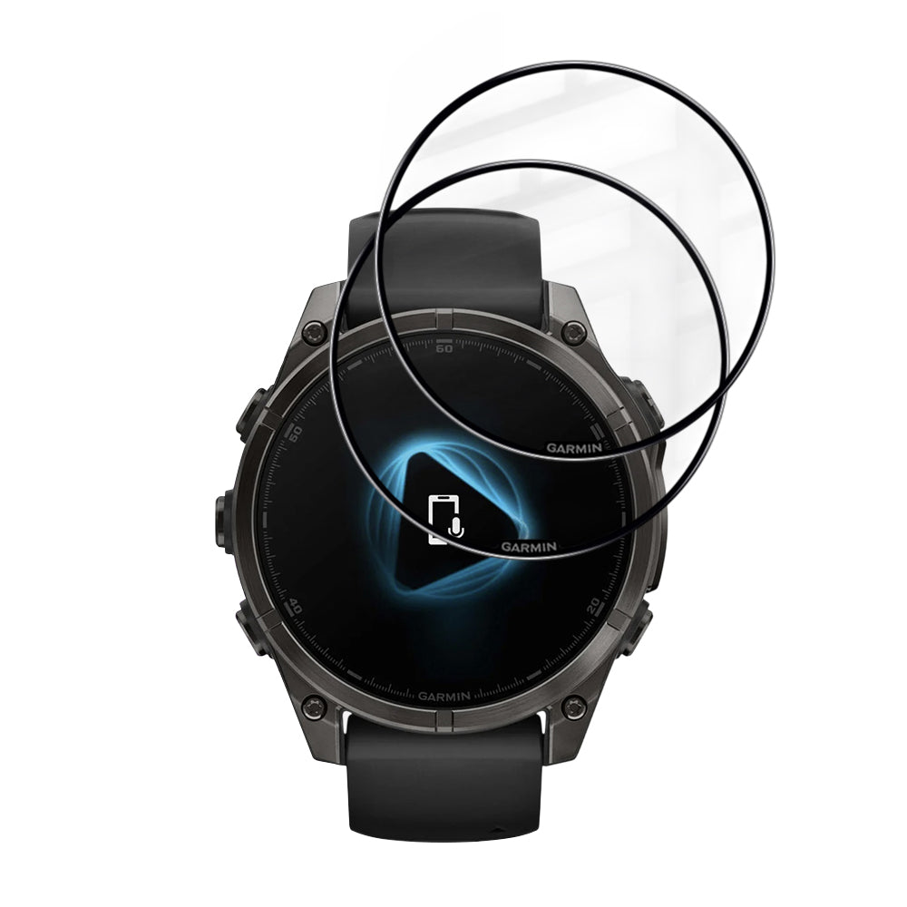 Pellicola Protettiva Techsuit Nano Flex per Garmin Fenix 8 Pro 47mm / 8 47mm, Set 2 pezzi, Plastica, Nera