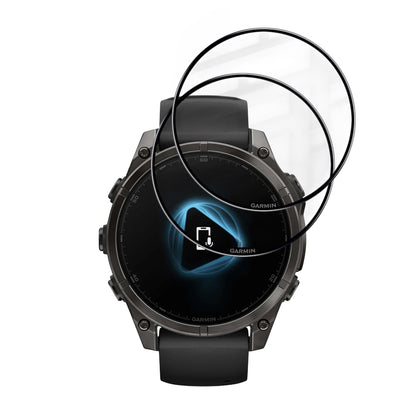 Pellicola Protettiva Techsuit Nano Flex per Garmin Fenix 8 Pro 47mm / 8 47mm, Set 2 pezzi, Plastica, Nera