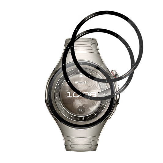 Pellicola Protettiva Techsuit Nano Flex per Huawei Watch 5 46mm, Set 2 pezzi, Plastica, Nera