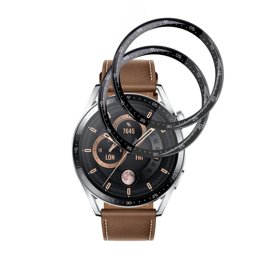 Pellicola Protettiva Techsuit Nano Flex per Huawei Watch GT 3 46mm, Set 2 pezzi, Plastica, Nera