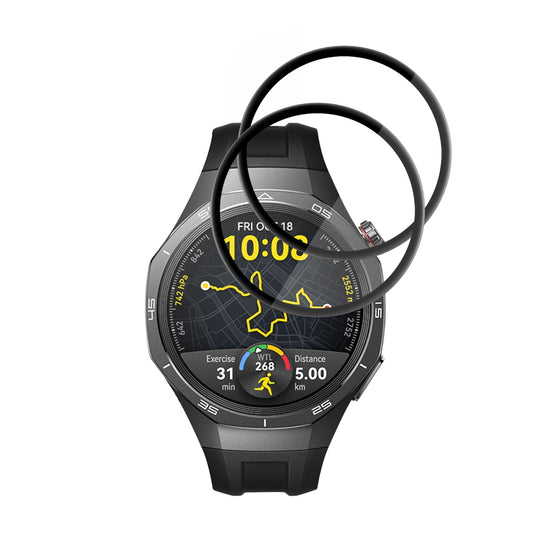 Pellicola Protettiva Techsuit Nano Flex per Huawei Watch GT 5 Pro 46mm, Set 2 pezzi, Plastica, Nera