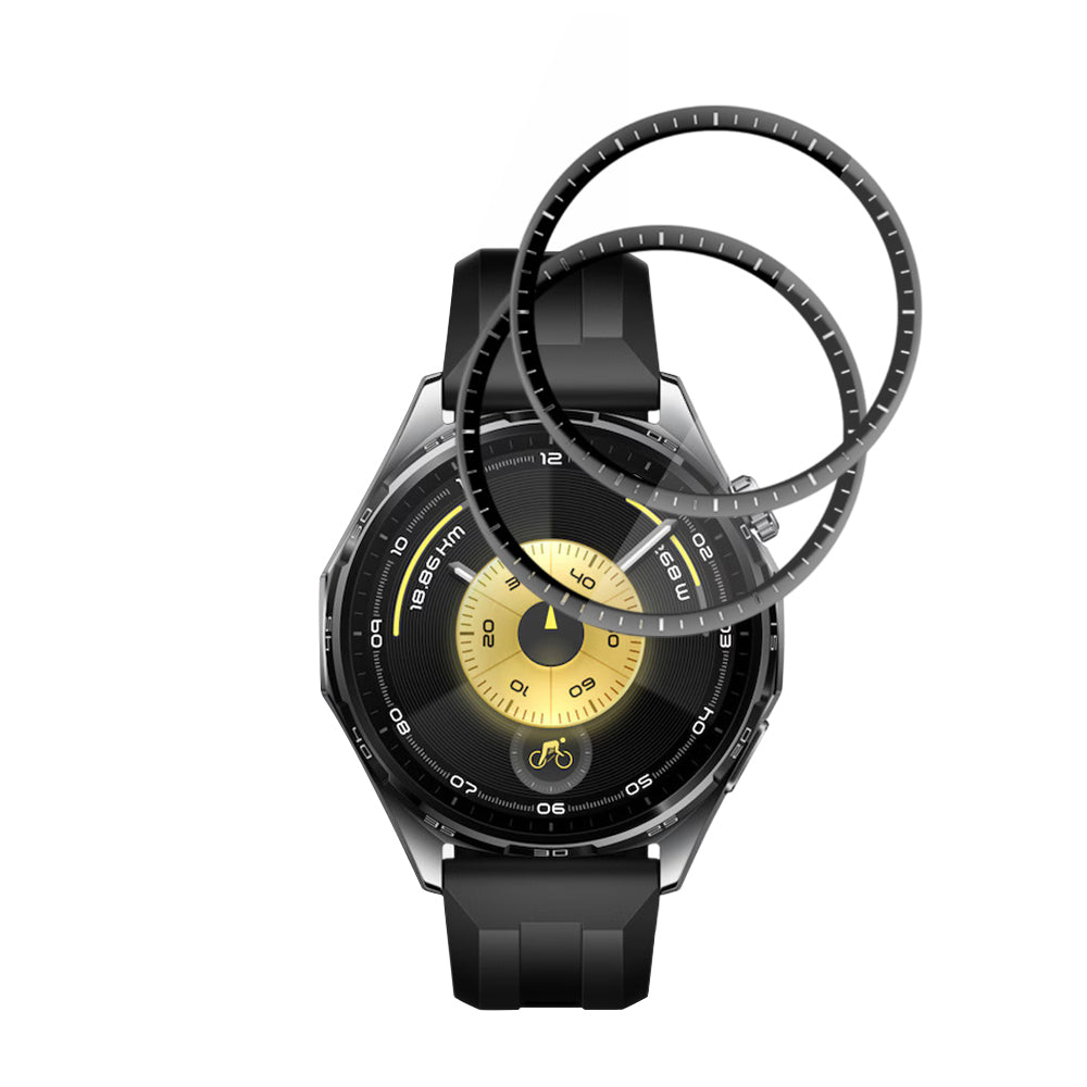 Pellicola Protettiva Techsuit Nano Flex per Huawei Watch GT 6 46mm, Set 2 pezzi, Plastica, Nera