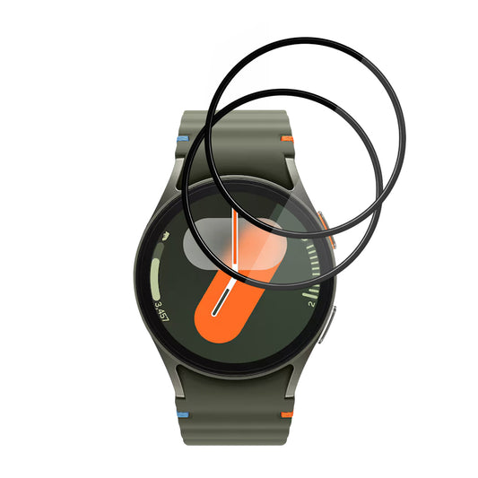 Pellicola Protettiva Techsuit Nano Flex per Samsung Galaxy Watch7 40mm, Set 2 pezzi, Plastica, Nera