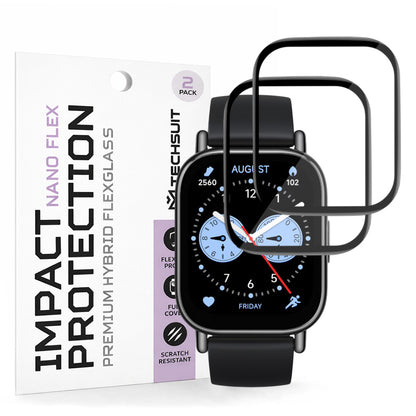 Pellicola Protettiva Techsuit Nano Flex per Xiaomi Redmi Watch 5 Lite, Set 2 pezzi, Plastica, Nera