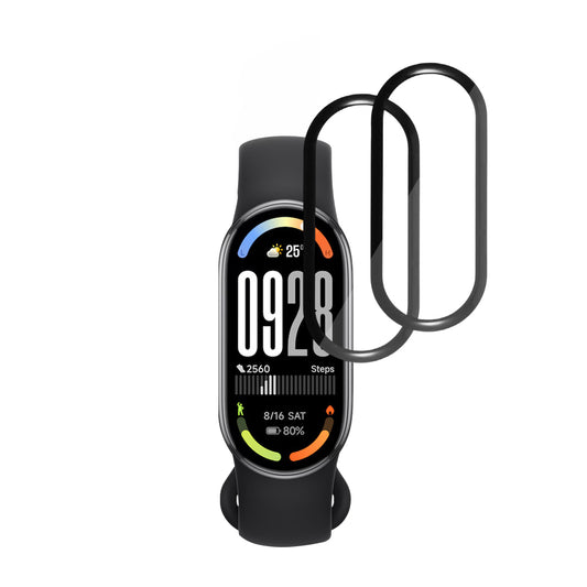 Pellicola Protettiva Techsuit Nano Flex per Xiaomi Smart Band 10, Set 2 pezzi, Plastica, Nera