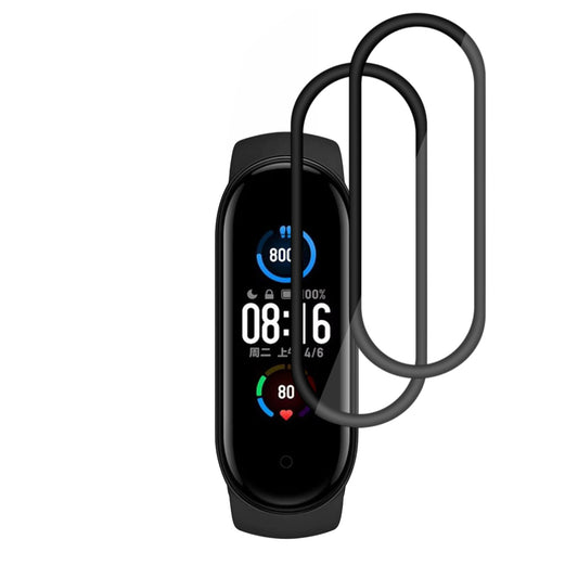Pellicola Protettiva Techsuit Nano Flex per Xiaomi Smart Band 6 / 5, Set 2 pezzi, Plastica, Nera