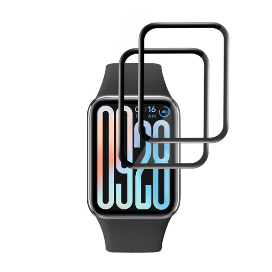 Pellicola Protettiva Techsuit Nano Flex per Xiaomi Smart Band 9 Pro, Set 2 pezzi, Plastica, Nera