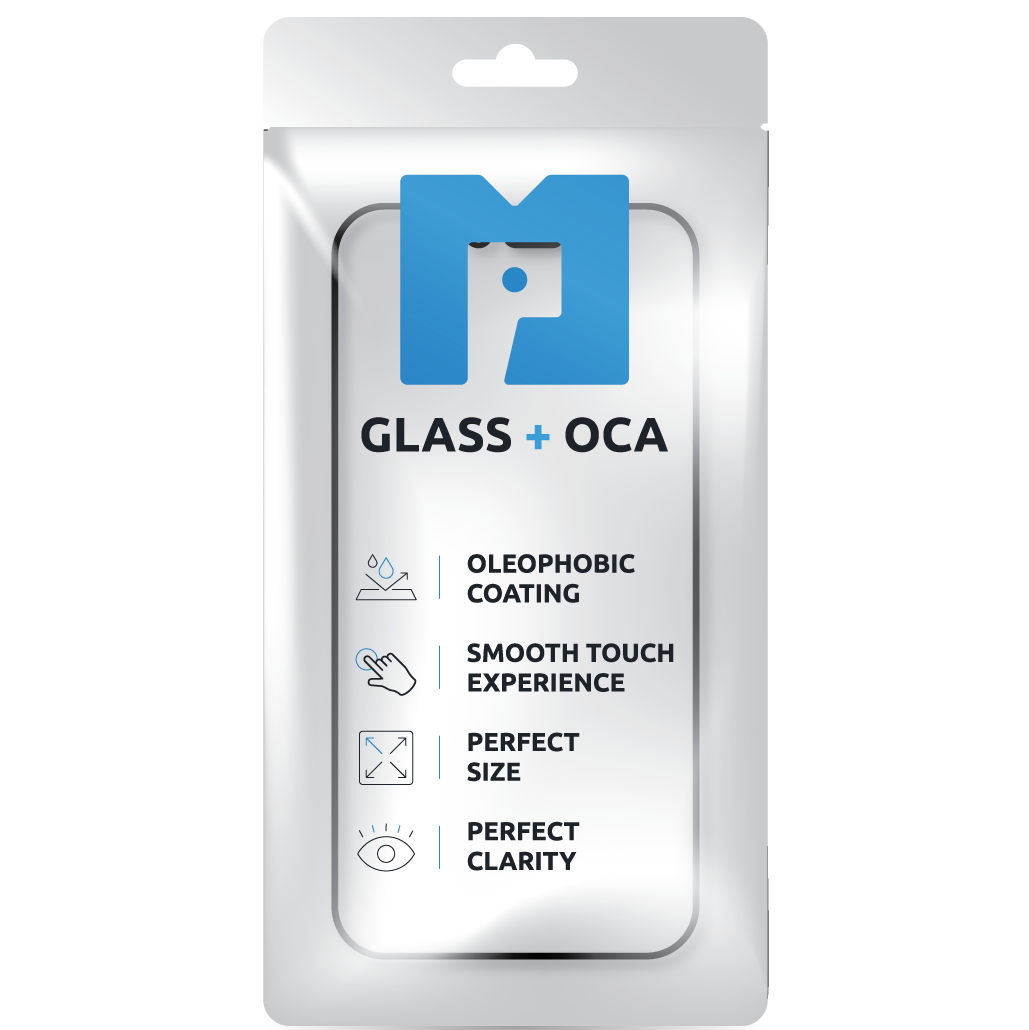 Vetro Schermo + OCA MP compatibile con Samsung Galaxy S10 G973, Nero