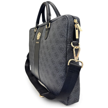 Borsa Guess 4G Round Classic Logo per Laptop 16 pollici, Nera