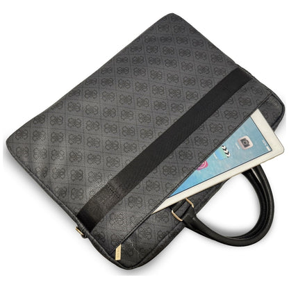 Borsa Guess 4G Round Classic Logo per Laptop 16 pollici, Nera