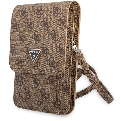Borsa Universale per Telefono, Guess, 4G Triangle Logo, Marrone