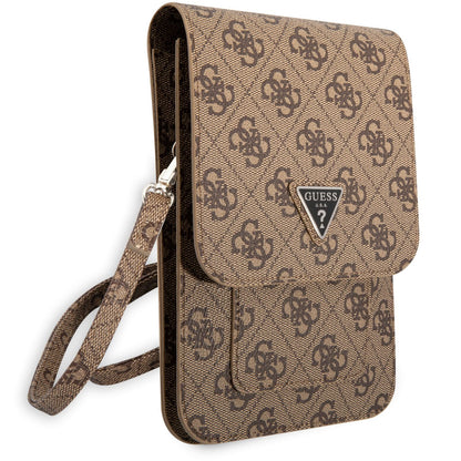 Borsa Universale per Telefono, Guess, 4G Triangle Logo, Marrone