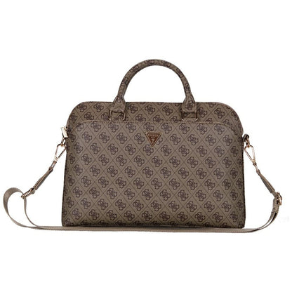 Borsa Guess 4G Triangle Logo per Laptop 15inch, Marrone