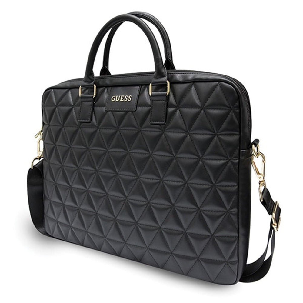Borsa Guess Quilted per Laptop 15 pollici, Nera