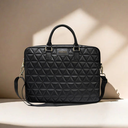 Borsa Guess Quilted per Laptop 15 pollici, Nera