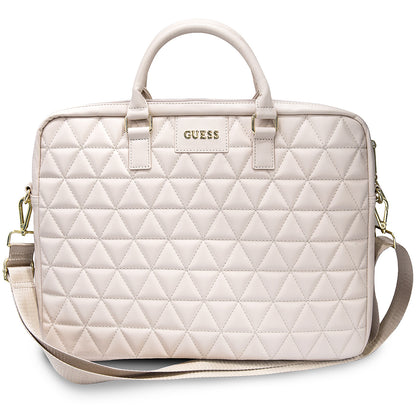 Guess Quilted Bag for 15-inch Laptop, Pink