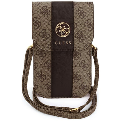 Borsa Universale per Telefono, Guess, 4G Classic Logo Stripe, Marrone