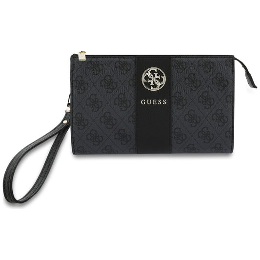 Universal Phone Bag, Guess, 4G Round Classic Logo Stripe, Black