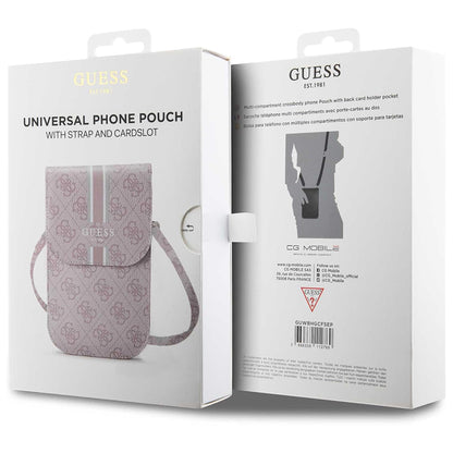 Borsa Universale per Telefono, Guess, 4G Stripes, Rosa