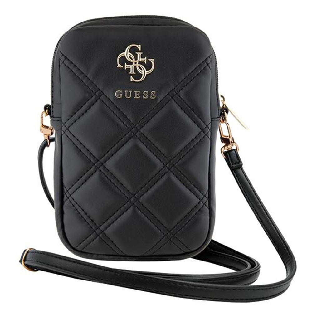 Borsa Universale per Telefono, Guess, Quilted 4G, Nera