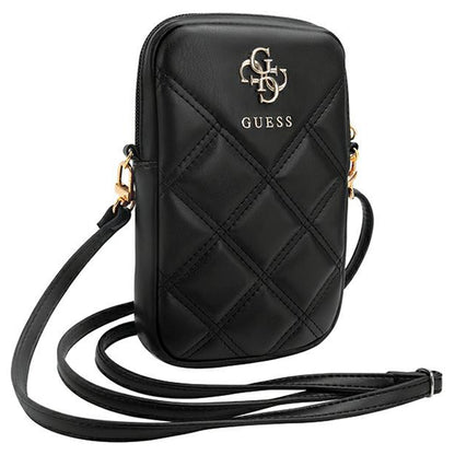 Borsa Universale per Telefono, Guess, Quilted 4G, Nera