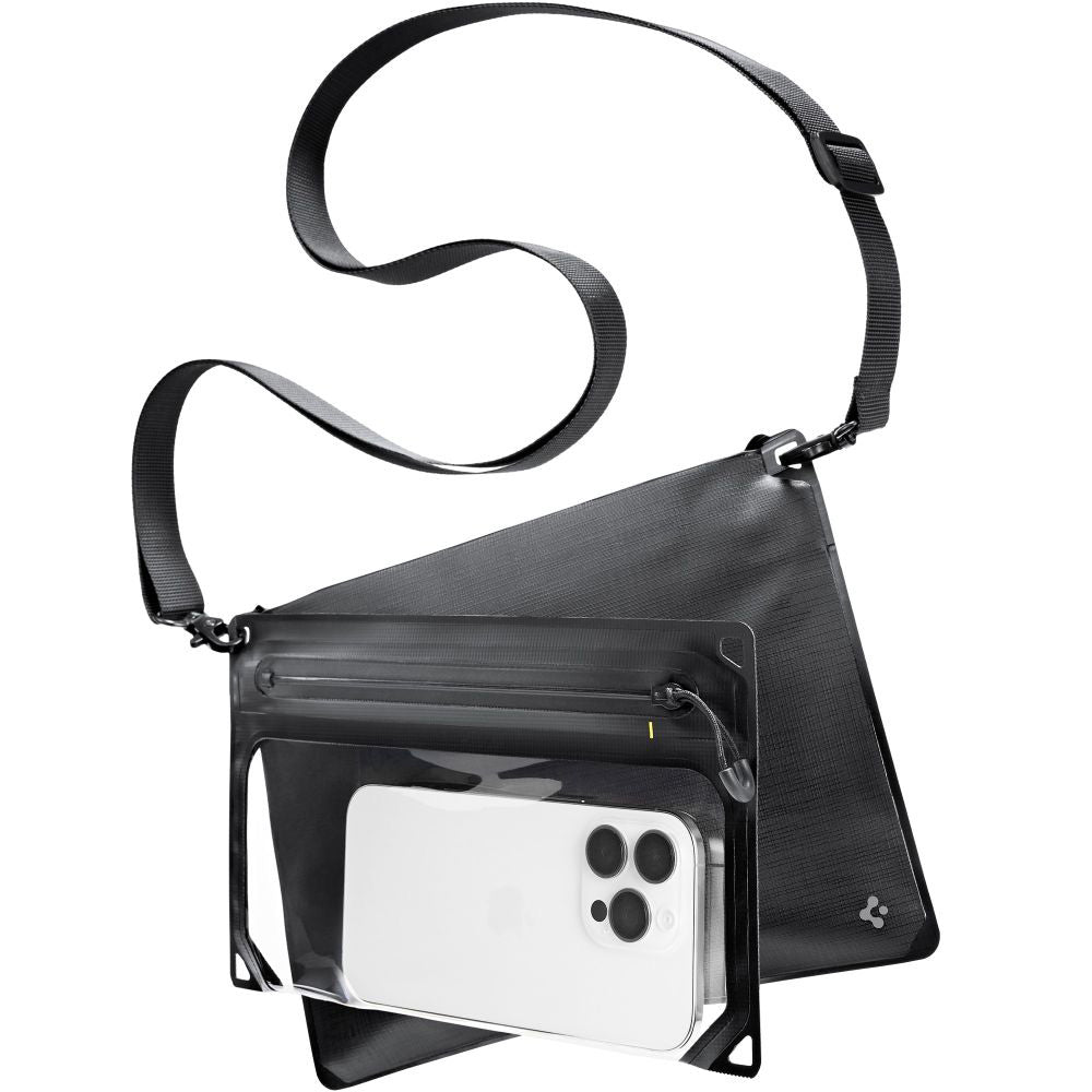 Borsa e Custodia Waterproof Universale Spigen Crossbag, Nera AMP09746