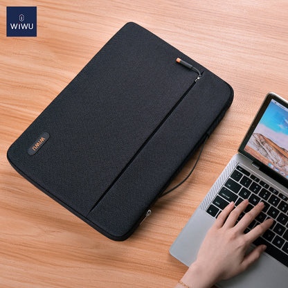 WiWu Pilot Sleeve Borsa per laptop da 14 pollici, nero 