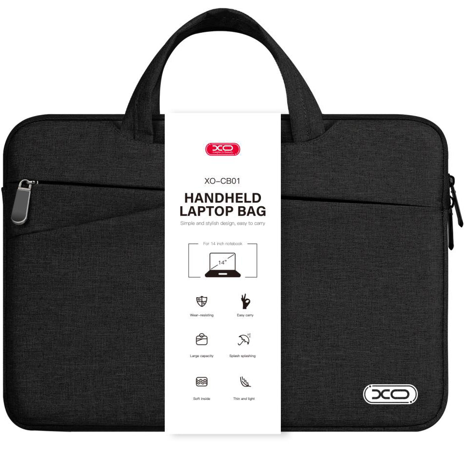 XO Design CB01 Borsa per laptop da 14 pollici, nero 