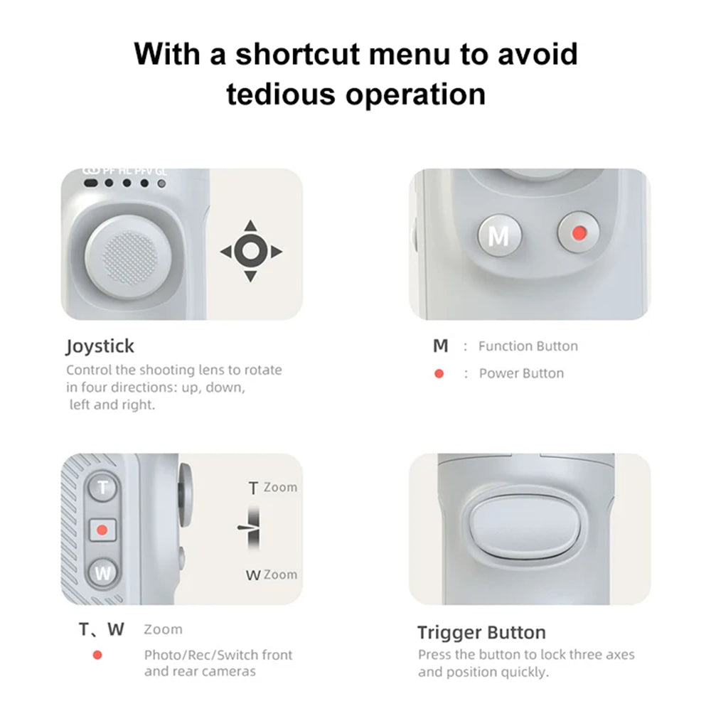Gimbal Stabilizzatore Techsuit SK062, Grigio