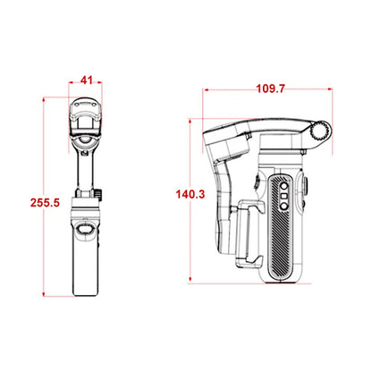 Gimbal Stabilizzatore Techsuit SK062, Grigio