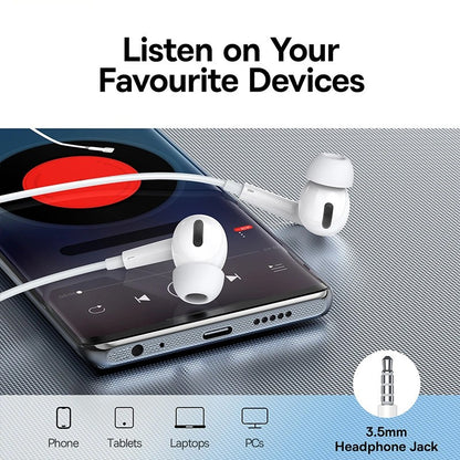 Handsfree 3.5mm Baseus Encok H18, White