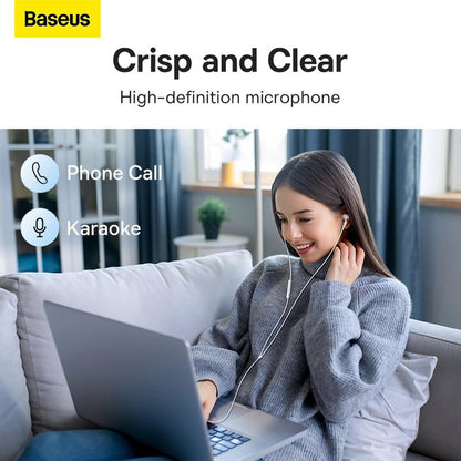 Handsfree 3.5mm Baseus Encok H18, White