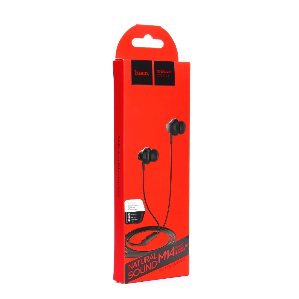 Auricolare 3.5mm HOCO M14, Nero