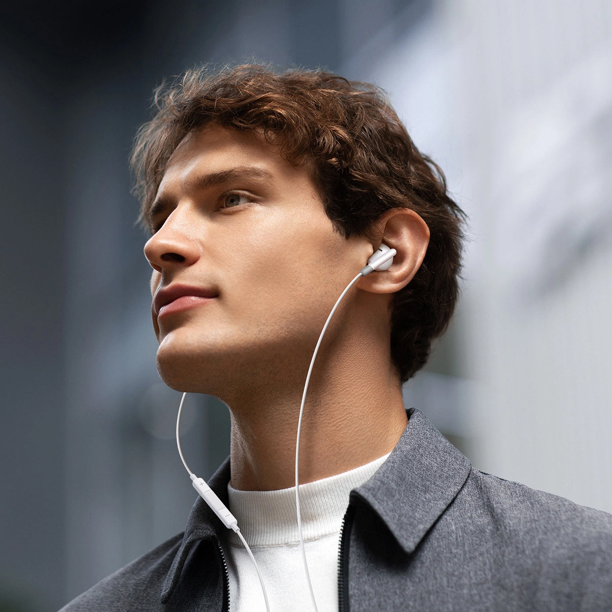 Handsfree 3.5mm Joyroom JR-EW01, Bianco