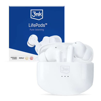 Auricolari Bluetooth 3MK LIFEPODS, TWS, ANC, Bianco