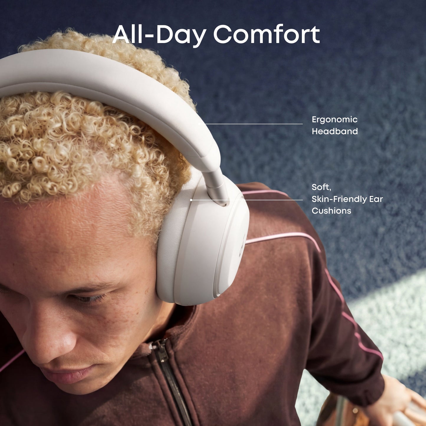 Handsfree Bluetooth Anker SoundCore Space 2, A2DP, ANC, Bianco D1402G21