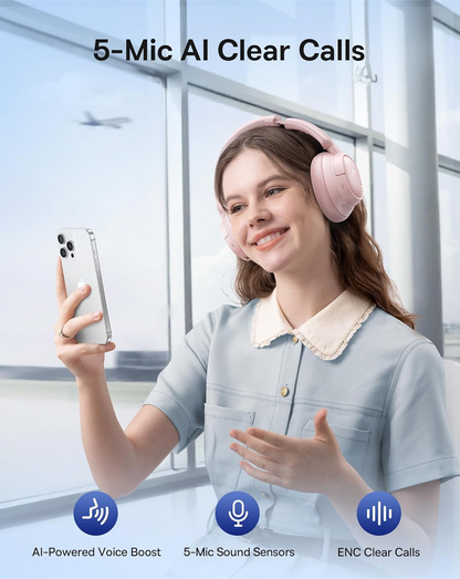 Handsfree Bluetooth Baseus Bass BH1 NC, MultiPoint, A2DP, ANC, Rosa A0203704