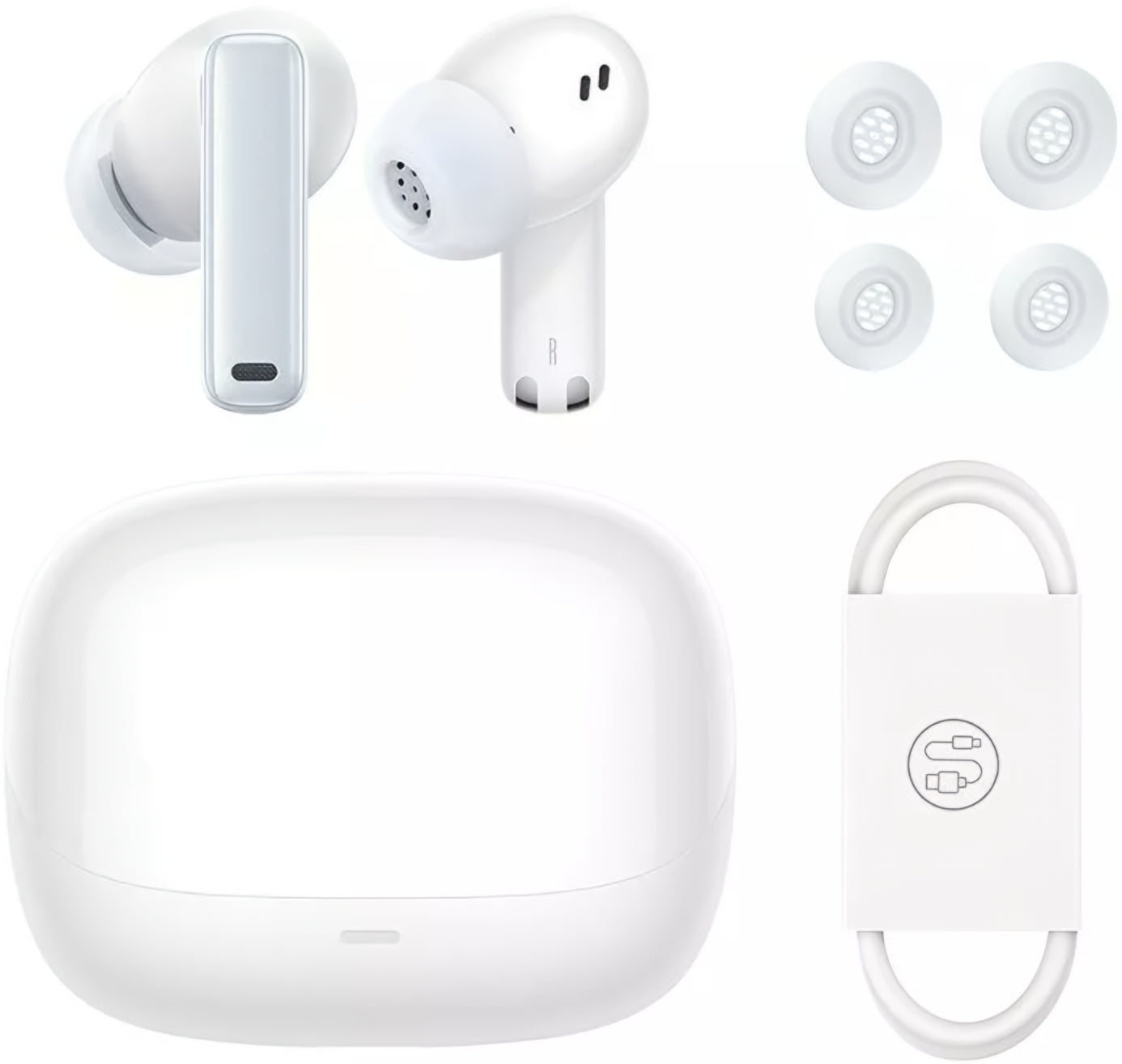 Auricolari Bluetooth Baseus Bowie M2s, TWS, ANC, Bianco NGTW350102