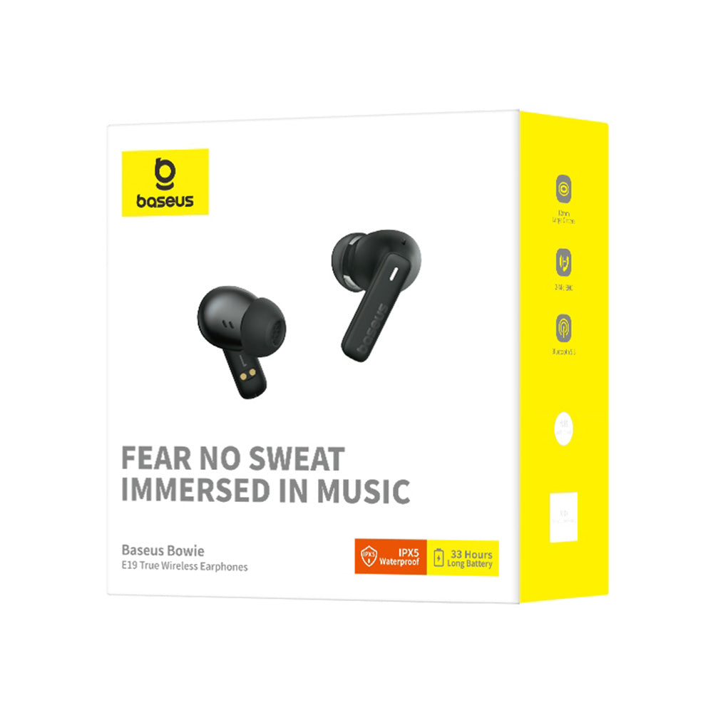 Handsfree Bluetooth Baseus Bowie E19, TWS, Nero A00069600113-00